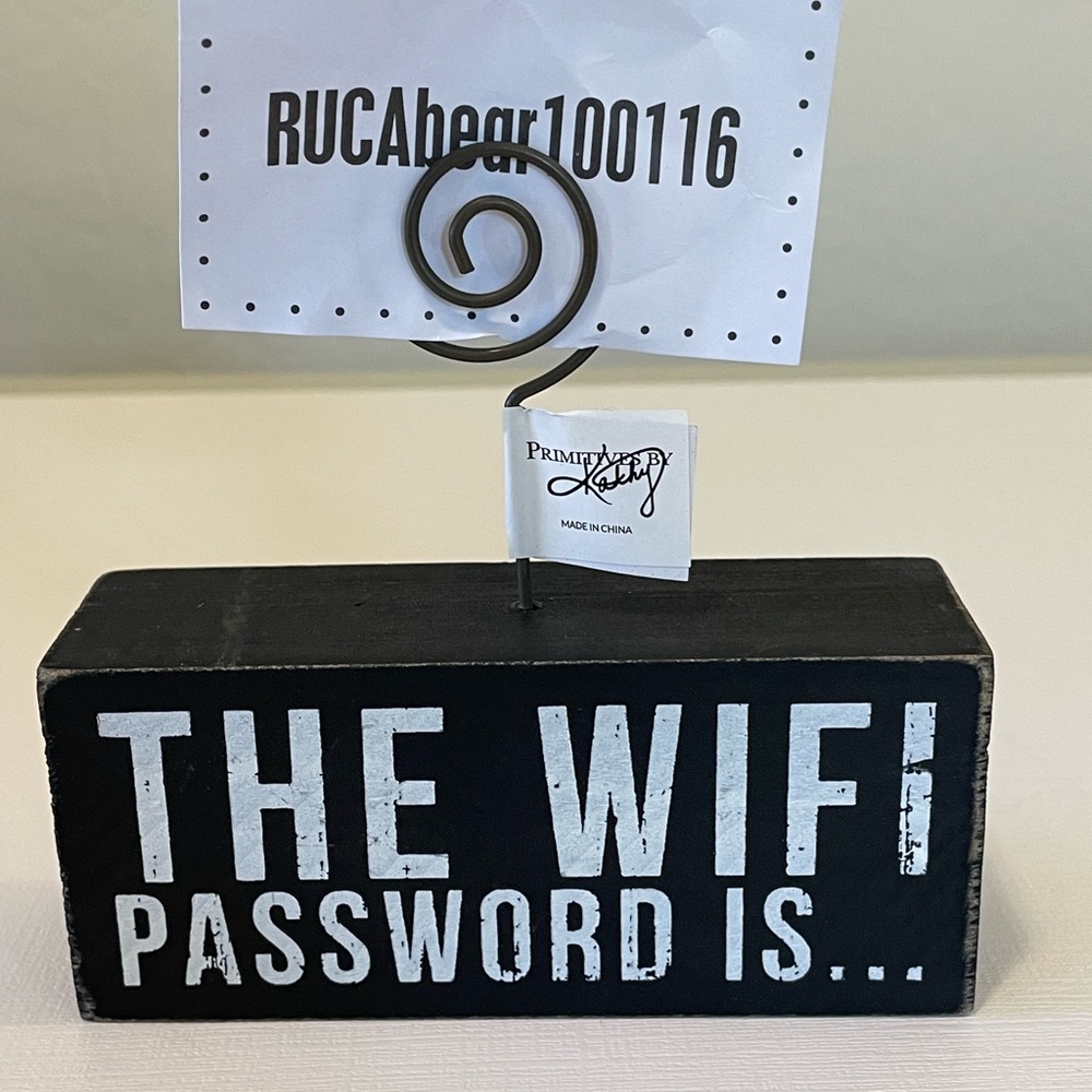 NWOT Wi-Fi Password Holder by Primitives by Kathy